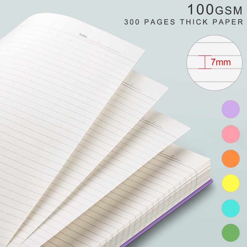EMSHOI B5 Spiral Notebook College Ruled Lined Journal, Large 7.48"" X 10.15"", 300 Pages/150 Sheets, 100gsm Thick Paper, Waterproof Hardcover, for Office School Women Men Work Writing Notes-Pink - Image 3